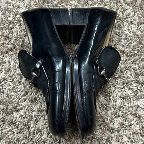 Gucci Classic Black Leather Loafers Sz 8.5 EXTREMELY WORN CONDITION - Picture 14 of 15
